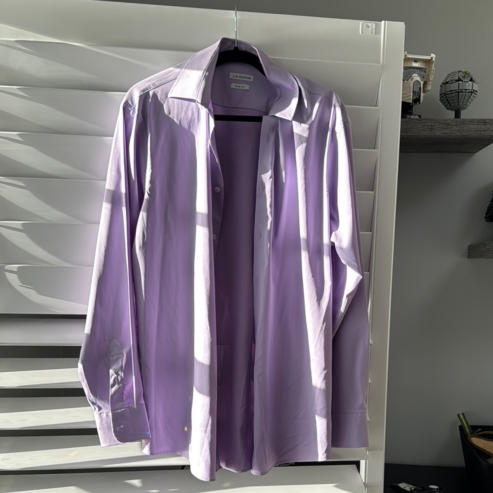 J.M Haggar Purple Dress Shirt
